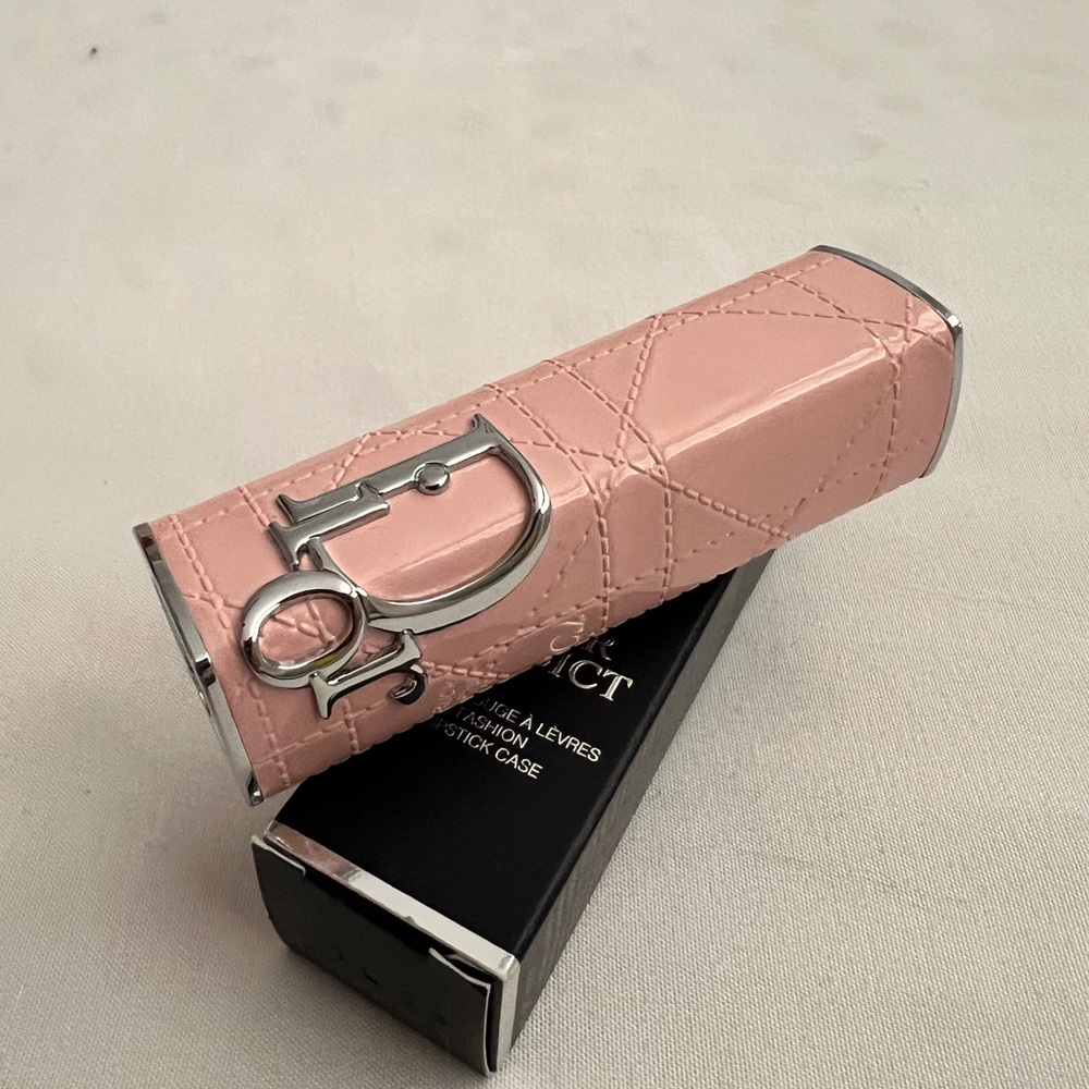 Dior pink leather lipstick case